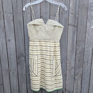 Maeve Striped Spaghetti-strapless Mini Dress
